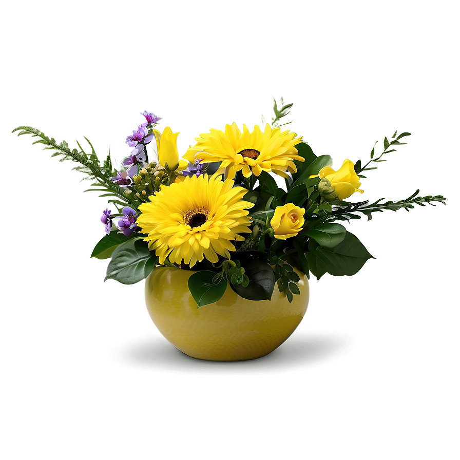 Yellow Floral Arrangement Png Ldd83 PNG Image