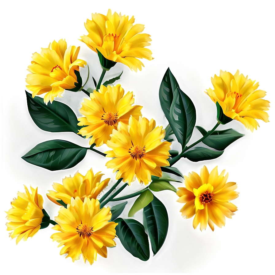 Yellow Flower Background Png 92 PNG Image