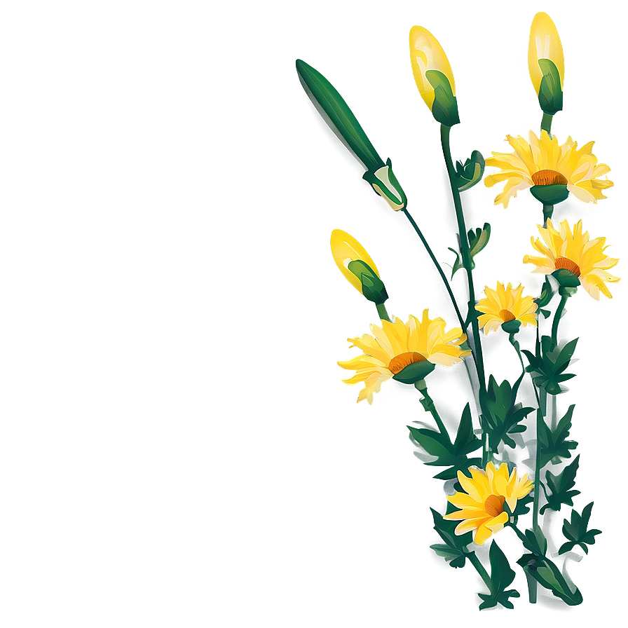 Yellow Flower Background Png Uey PNG Image