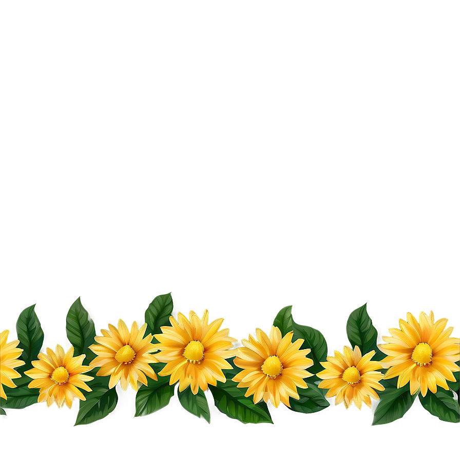 Yellow Flower Border Png 06122024 PNG Image