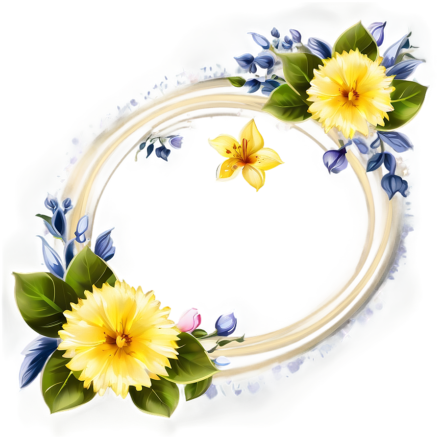 Yellow Flower Frame Png 06122024 PNG Image