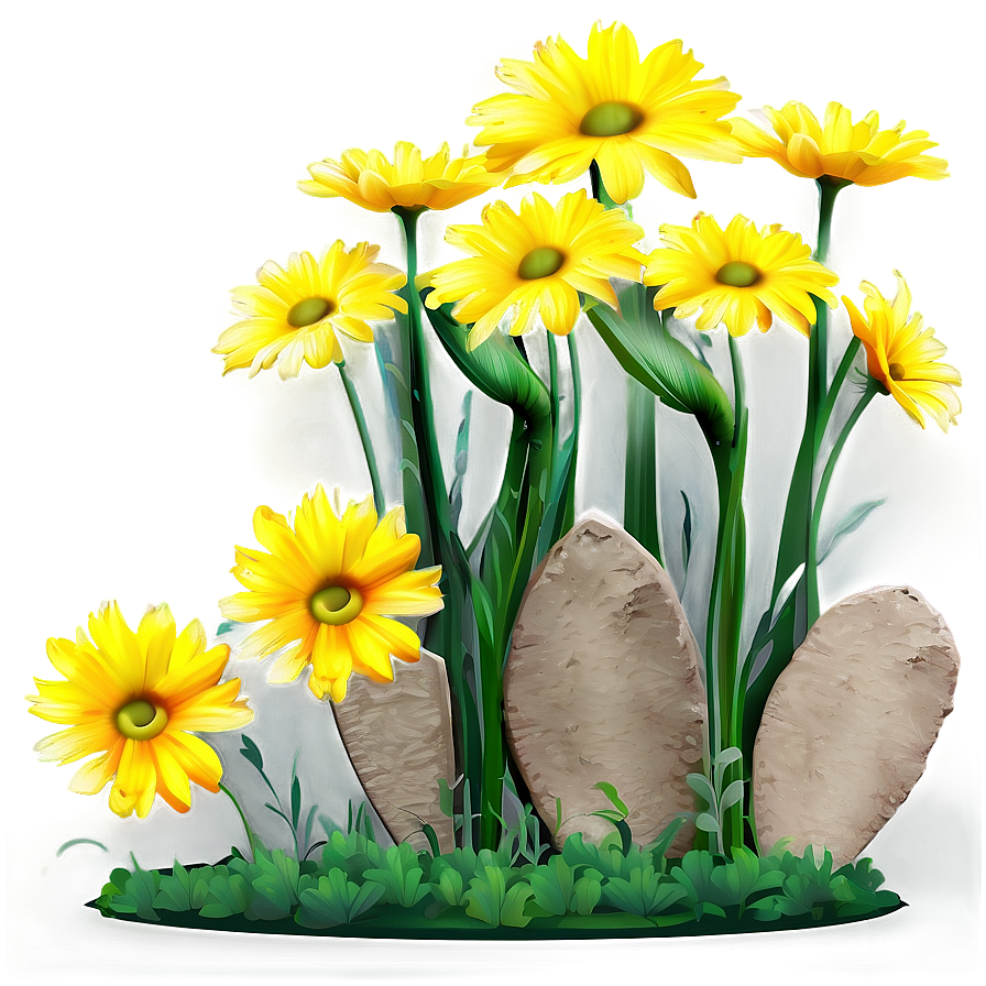 Yellow Flower Garden Png 06122024 PNG Image