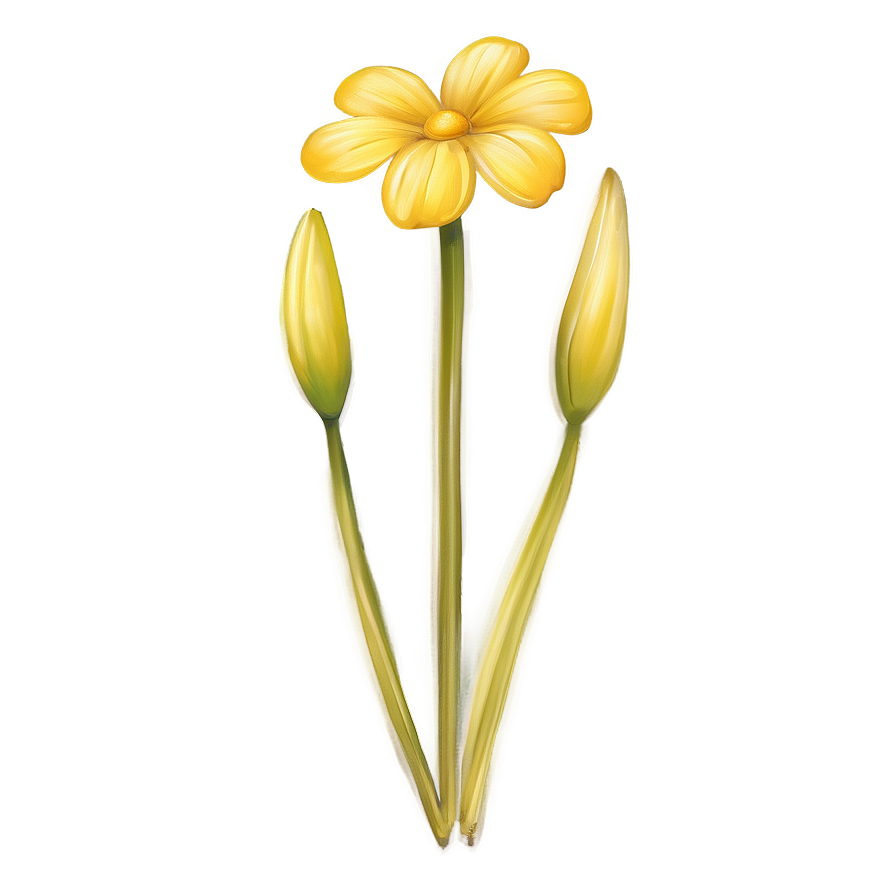 Yellow Flower Sketch Png 26 PNG Image