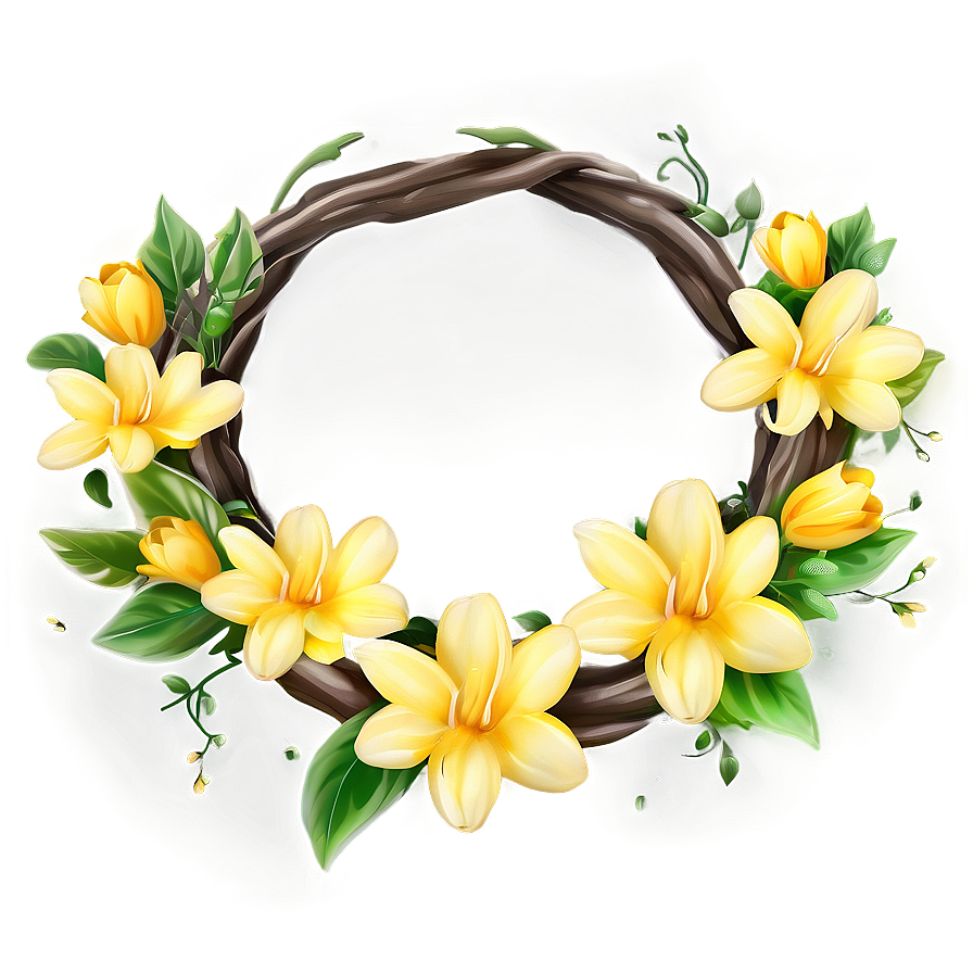 Yellow Flower Wreath Png Ibl PNG Image