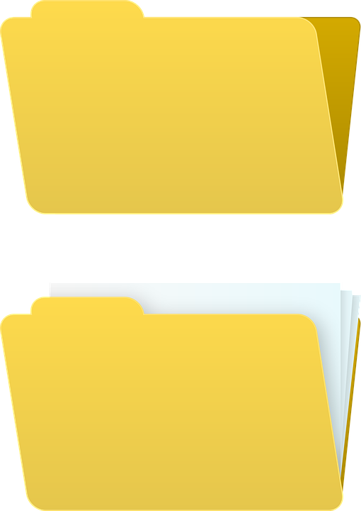 Yellow Folders Icon PNG Image