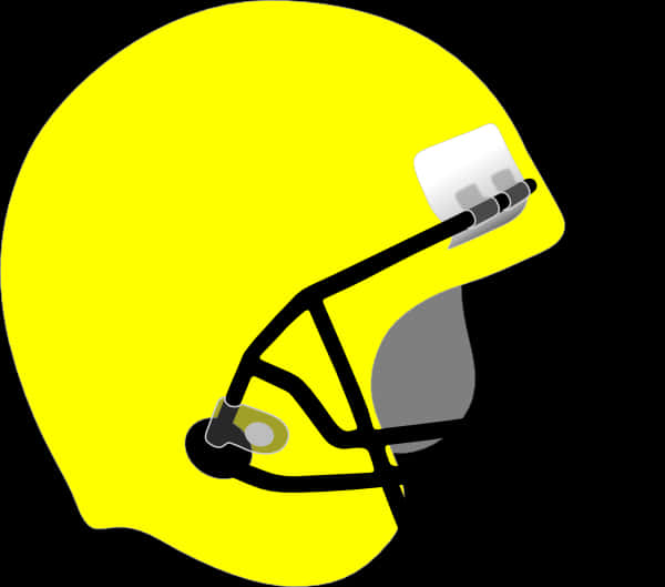 Yellow Football Helmet Vector PNG Image