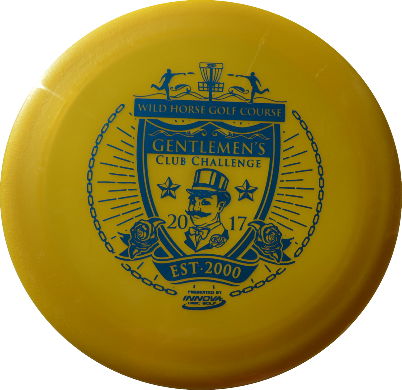 Yellow Gentlemens Club Challenge Frisbee PNG Image