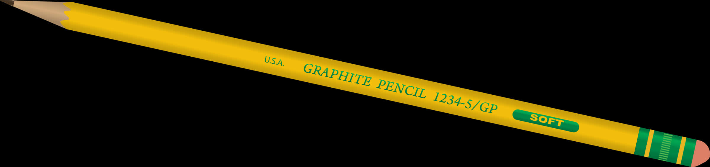 Yellow Graphite Pencil Soft Lead PNG Image