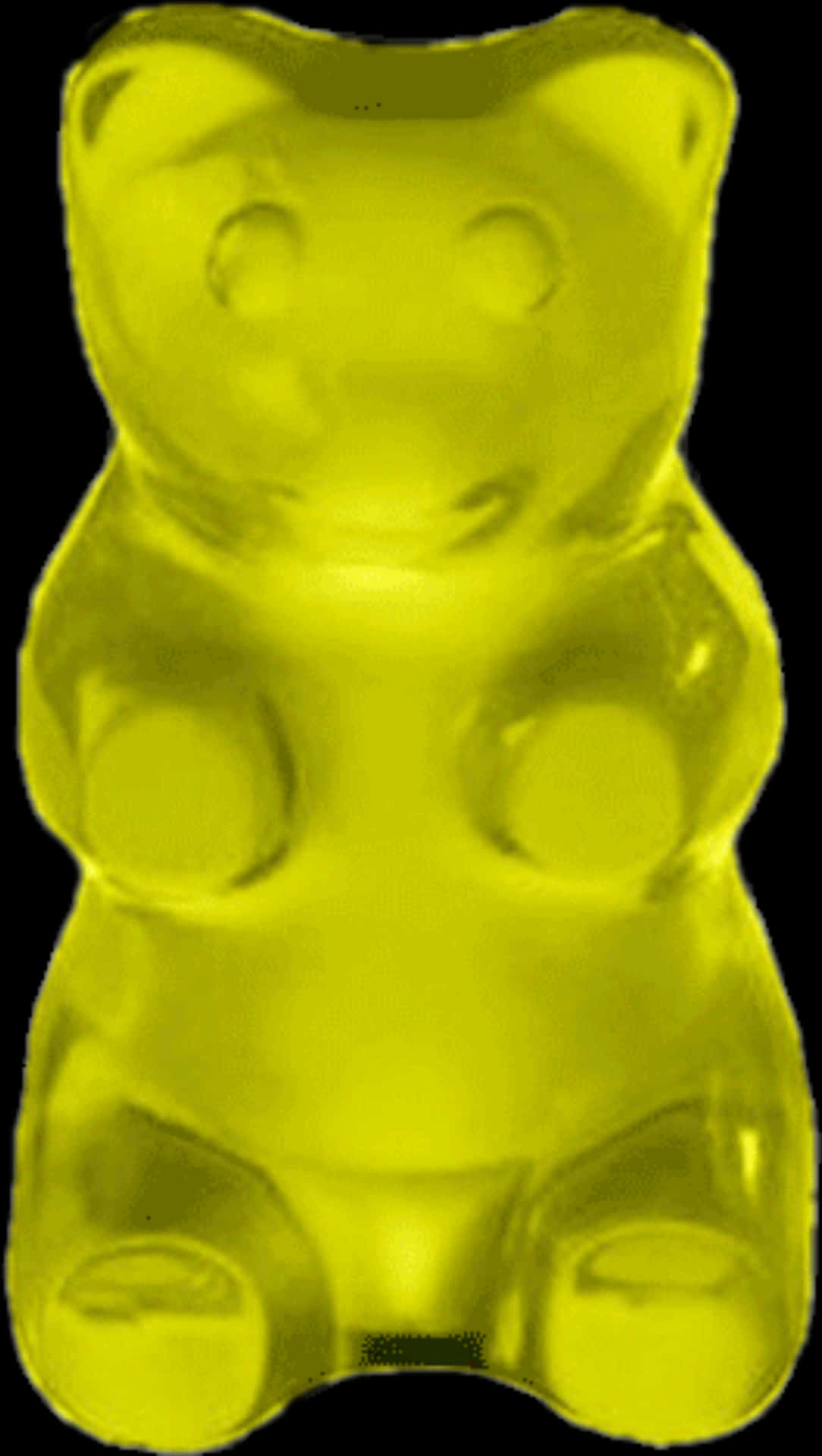 Yellow Gummy Bear Shaped Object PNG Image