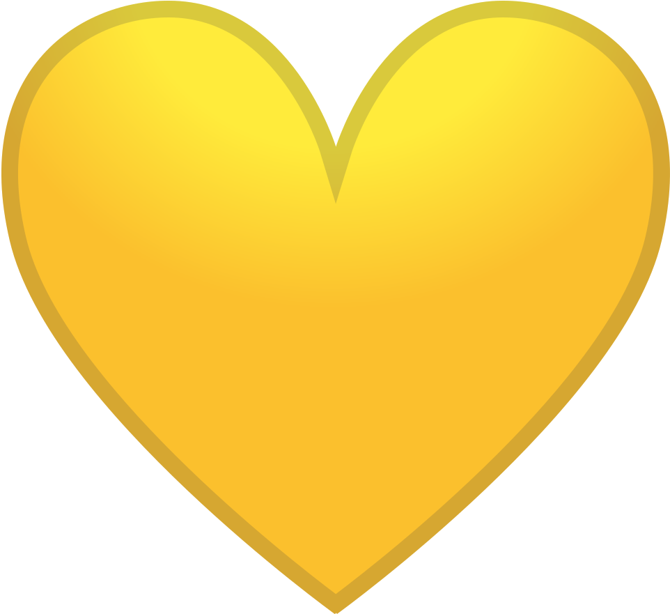 Yellow Heart Icon PNG Image