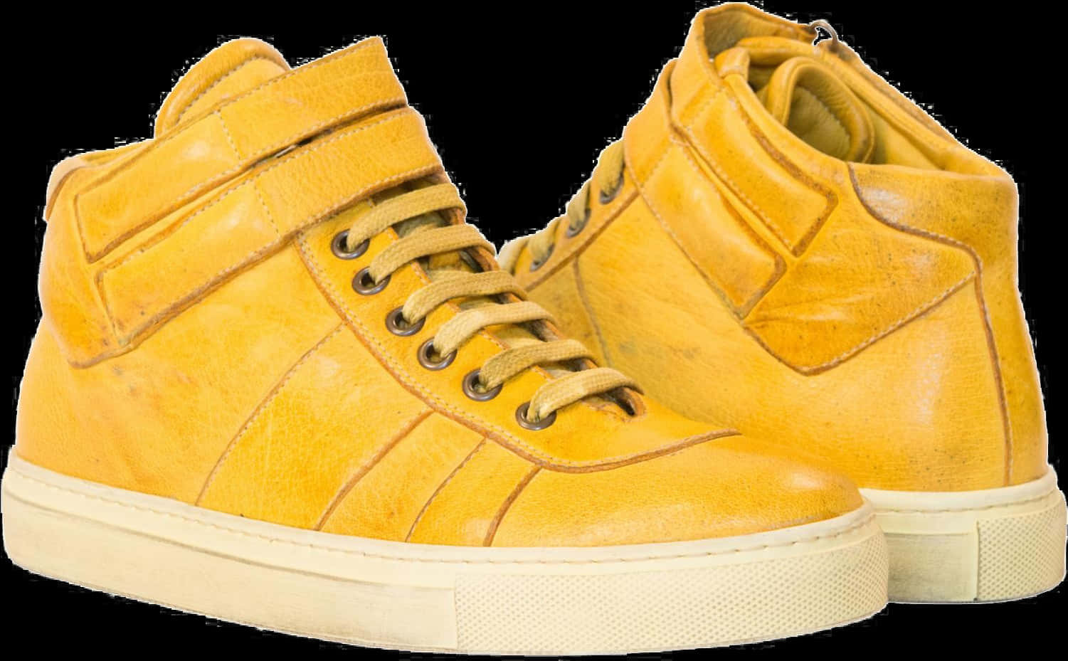 Yellow High Top Sneakers PNG Image