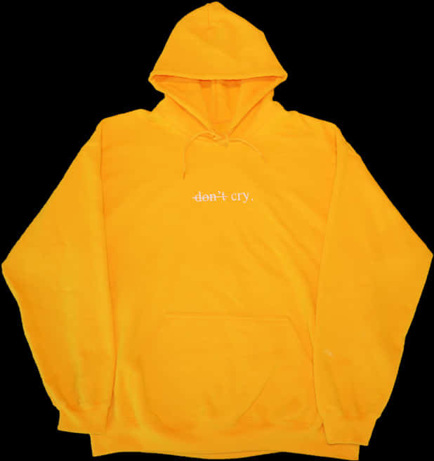 Yellow Hoodie Dont Cry PNG Image