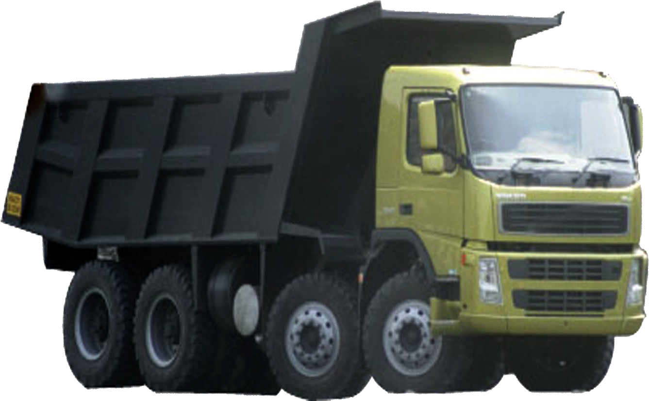 Yellow Indian Dump Truck PNG Image