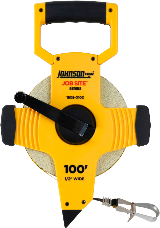 Yellow Johnson100 Foot Tape Measure PNG Image