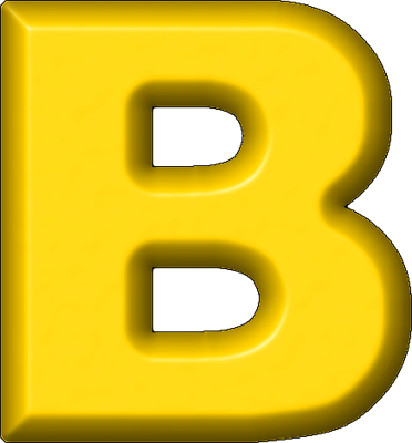 Yellow Letter B Graphic PNG Image