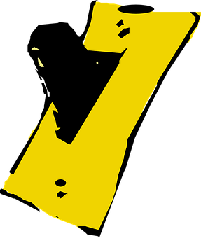 Yellow Letter Z Black Background PNG Image