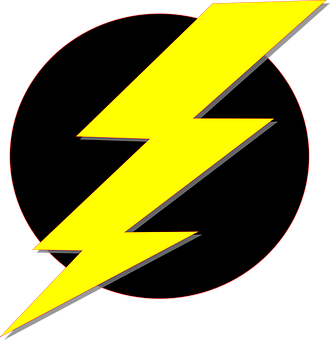 Yellow Lightning Bolt Graphic PNG Image