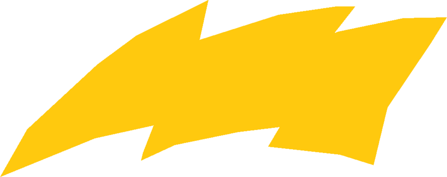 Yellow Lightning Bolt Graphic PNG Image