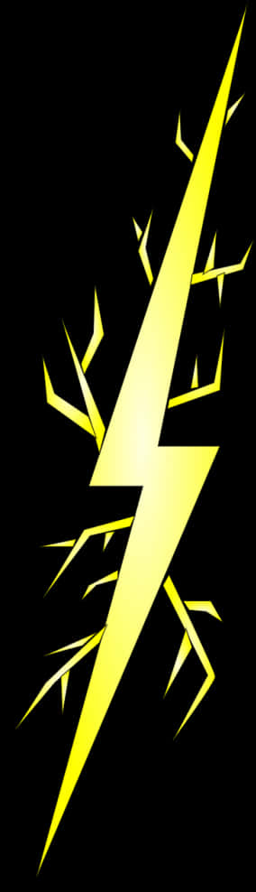 Yellow Lightning Bolt Graphic PNG Image