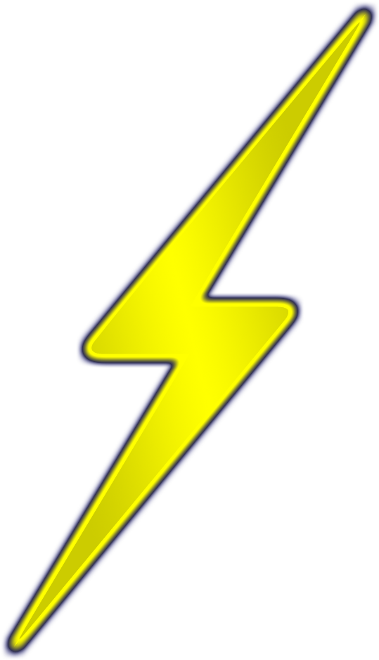 Yellow Lightning Bolt Graphic PNG Image