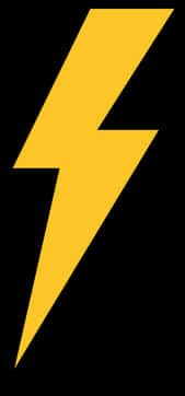 Yellow Lightning Bolt Graphic PNG Image