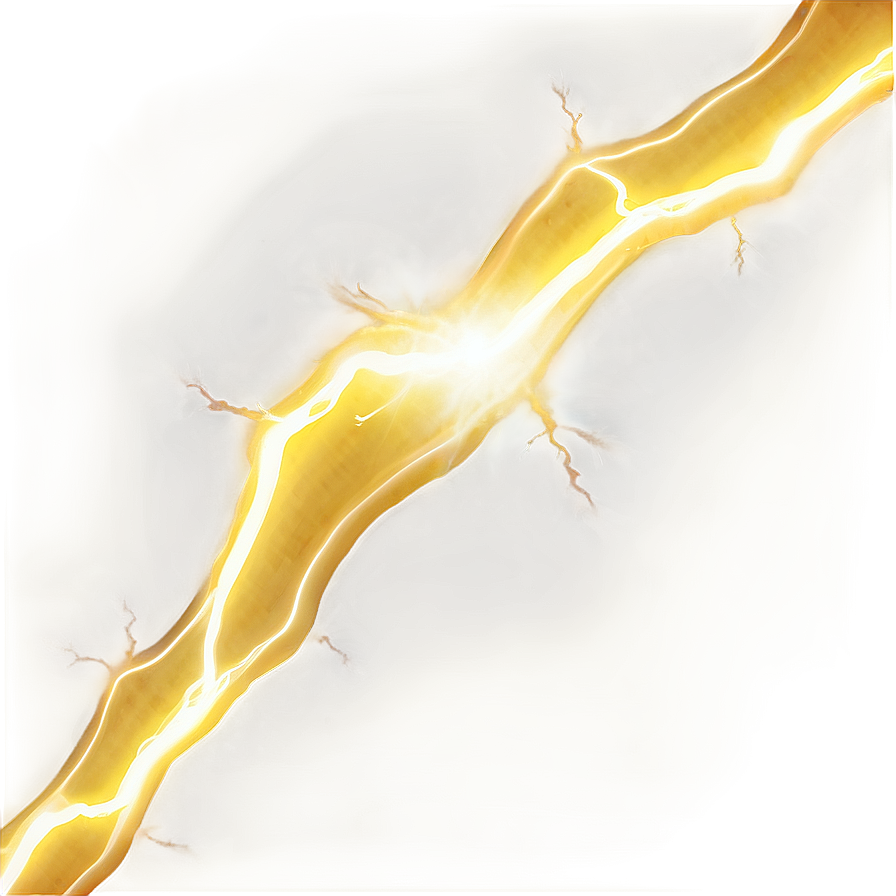 Yellow Lightning D PNG Image