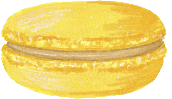 Yellow Macaron Illustration PNG Image