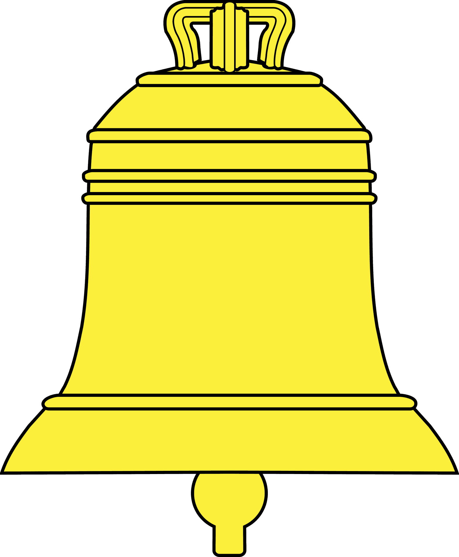 Yellow Notification Bell Icon PNG Image