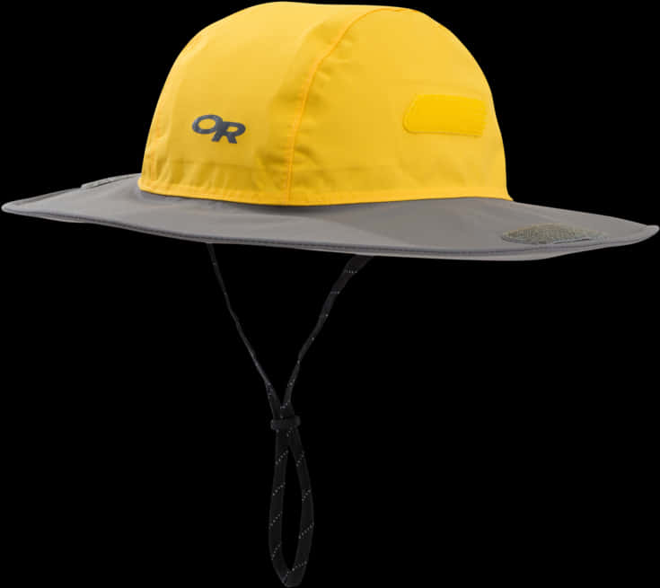 Yellow Outdoor Sun Hat PNG Image