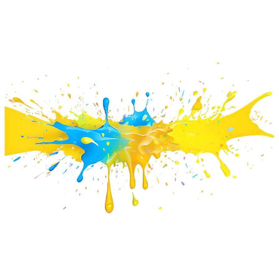 Yellow Paint Splatter Png Xbv83 PNG Image