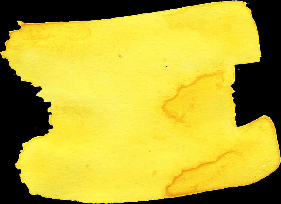 Yellow Paint Strokeon Black Background PNG Image