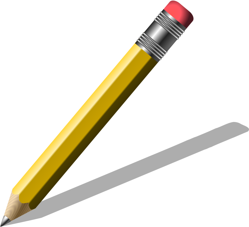 Yellow Pencil Clipartwith Shadow PNG Image