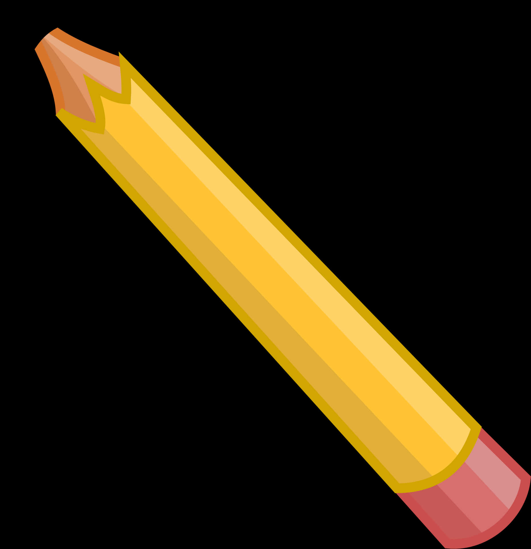 Yellow Pencil Vector Illustration PNG Image