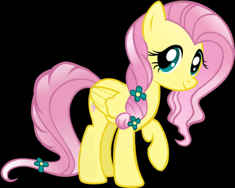 Yellow Pink Pony Vector PNG Image