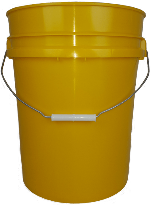 Yellow Plastic Bucketwith Handle PNG Image