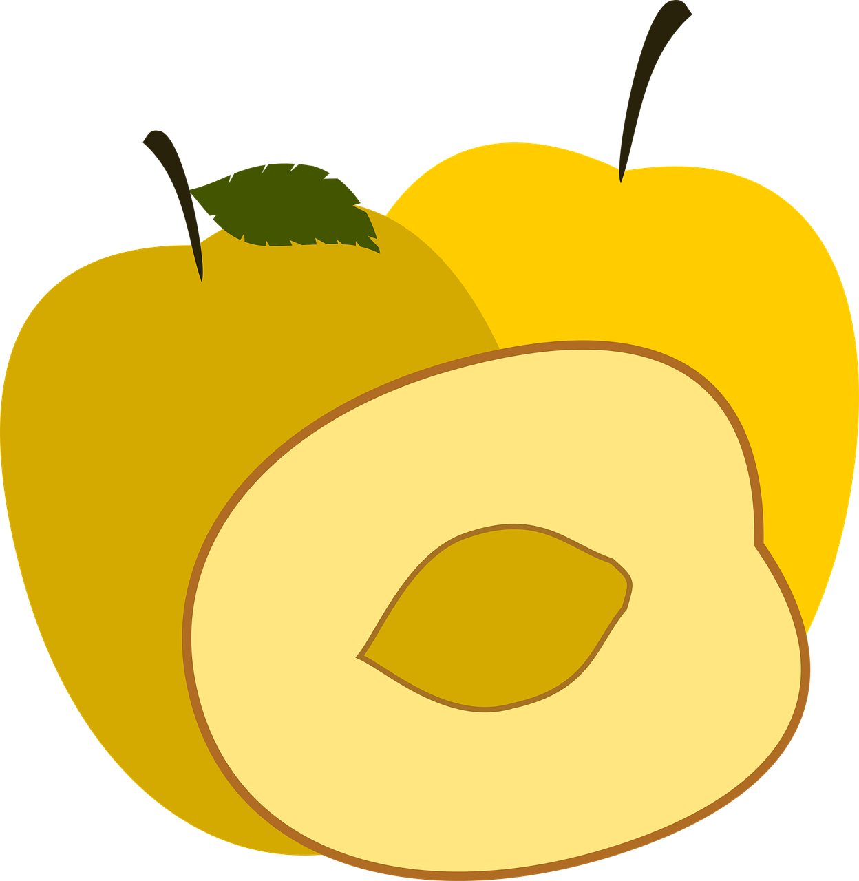 Yellow Plums Illustration PNG Image