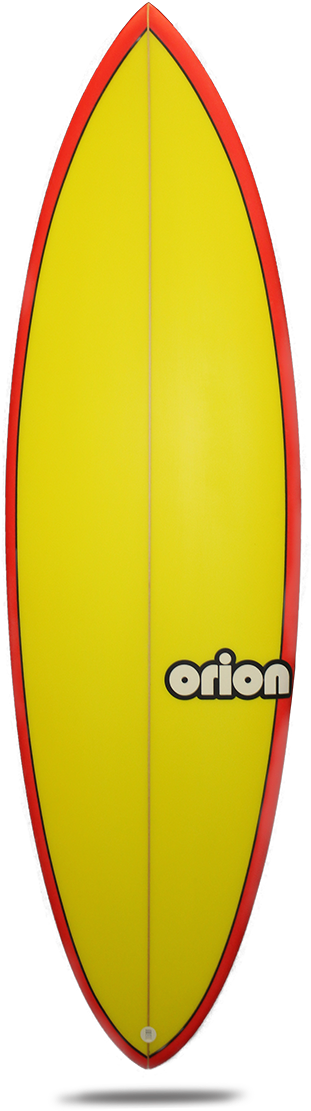 Yellow Red Orion Surfboard PNG Image