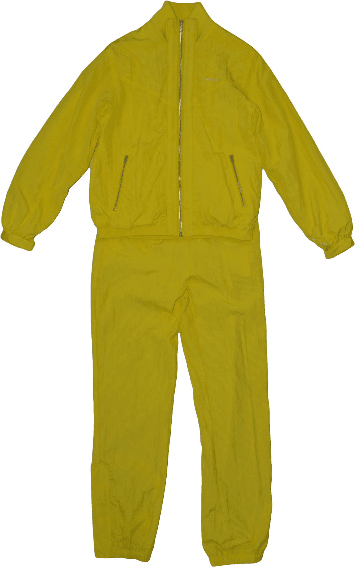 Yellow Reebok Tracksuit Flatlay PNG Image