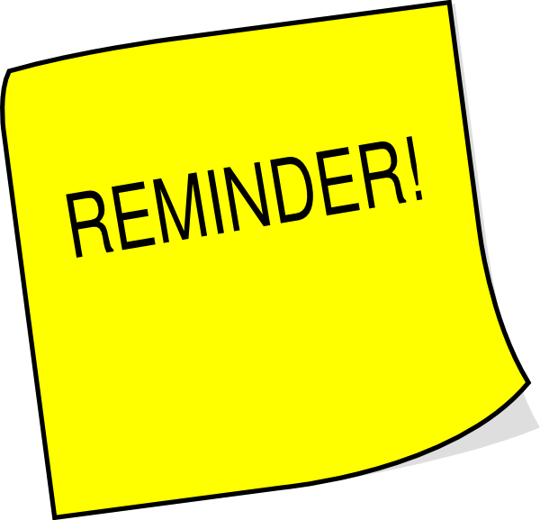 Yellow Reminder Sticky Note PNG Image