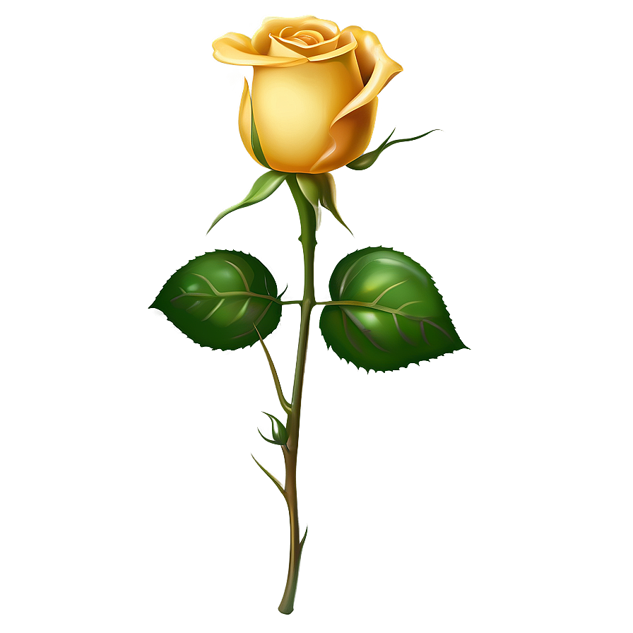 Yellow Rose Clipart Png Bff31 PNG Image