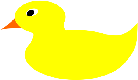 Yellow Rubber Duck Illustration PNG Image