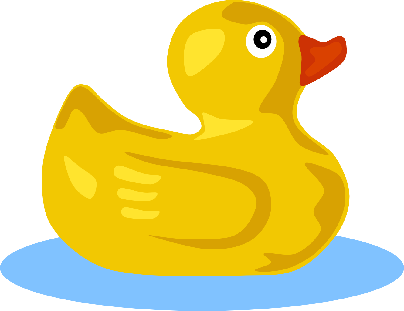 Yellow Rubber Duck Illustration PNG Image