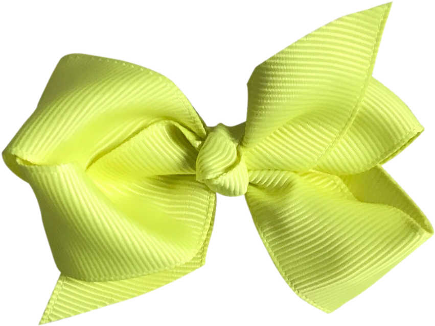 Yellow Satin Ribbon Bow PNG Image