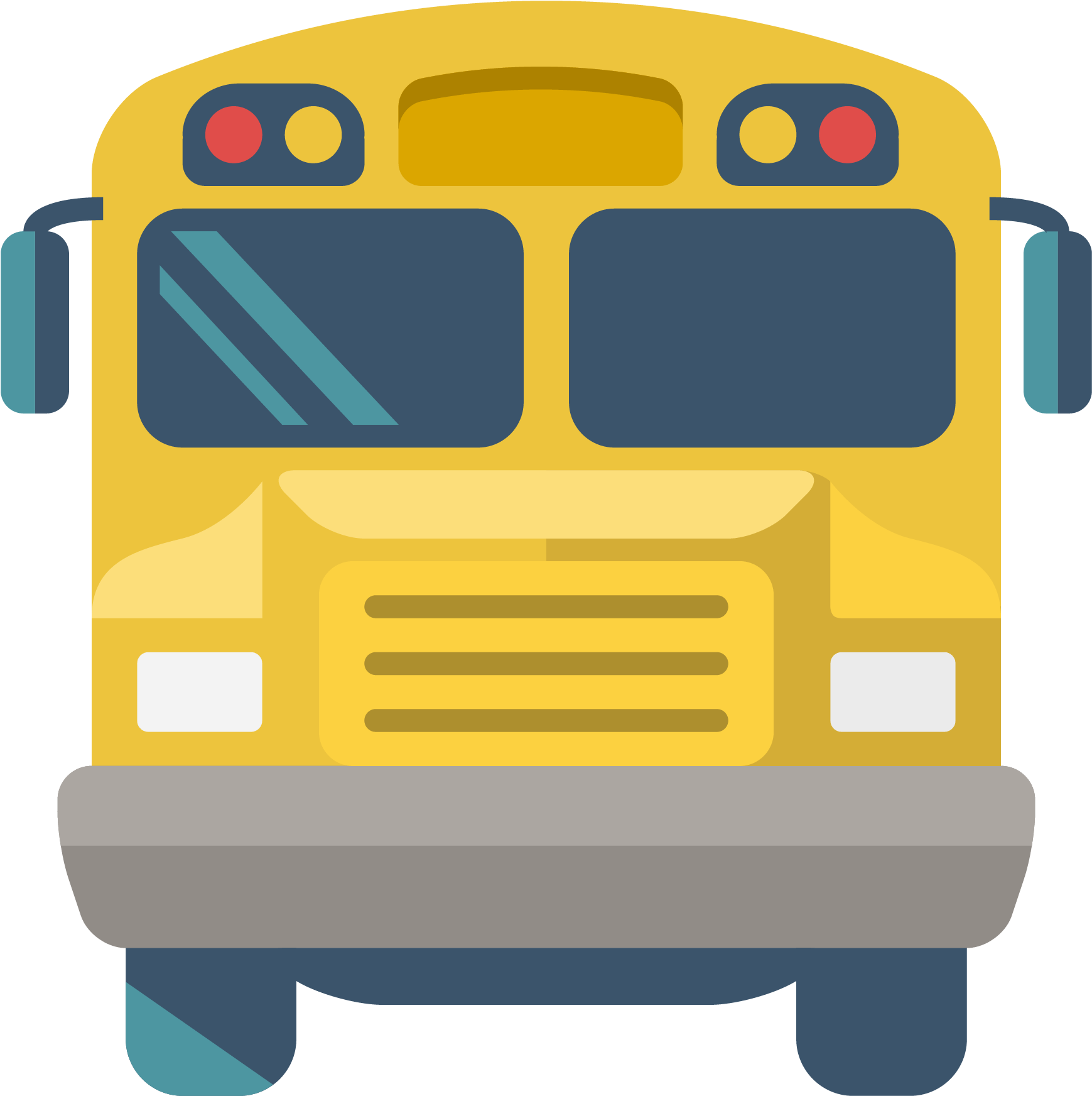 Yellow School Bus Icon PNG Image