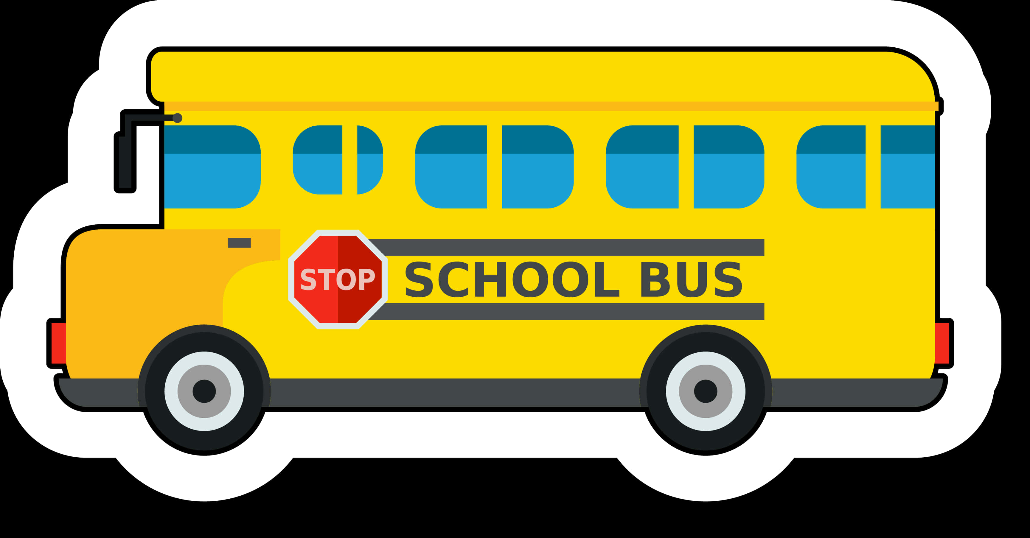 Yellow School Bus Illustration PNG Image