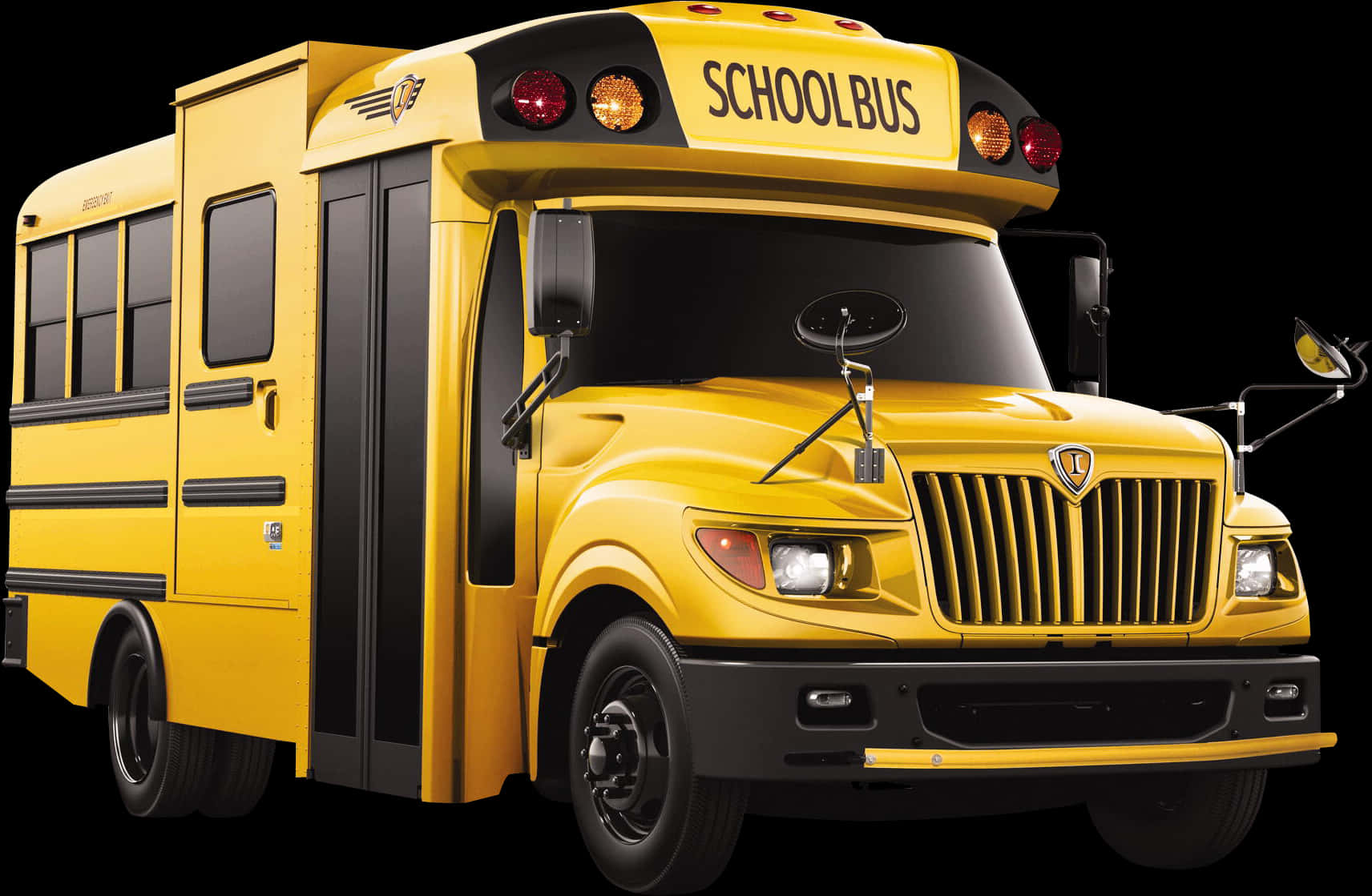 Yellow School Bus Isolated PNG Image