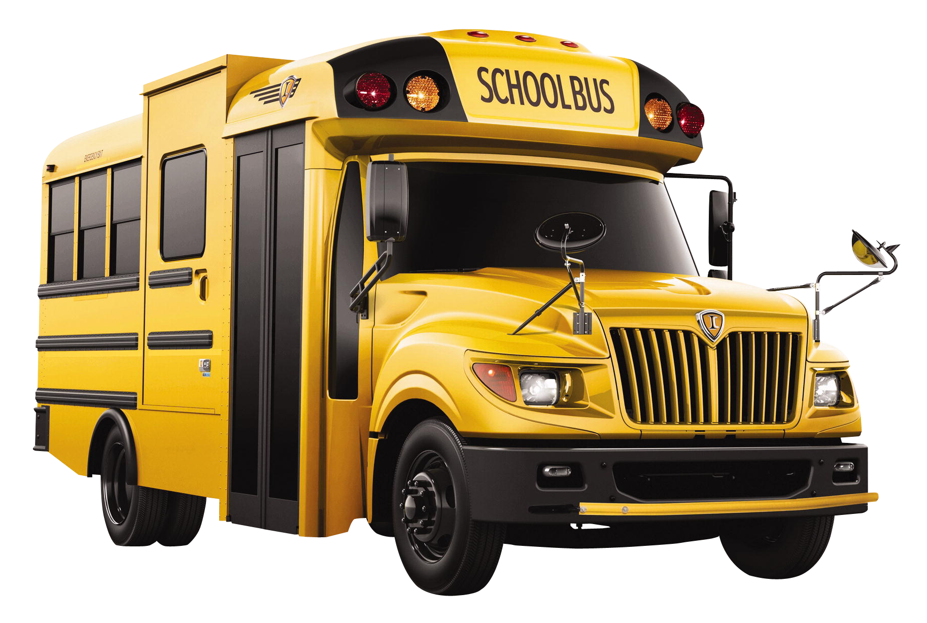 Yellow School Bus Isolated PNG Image