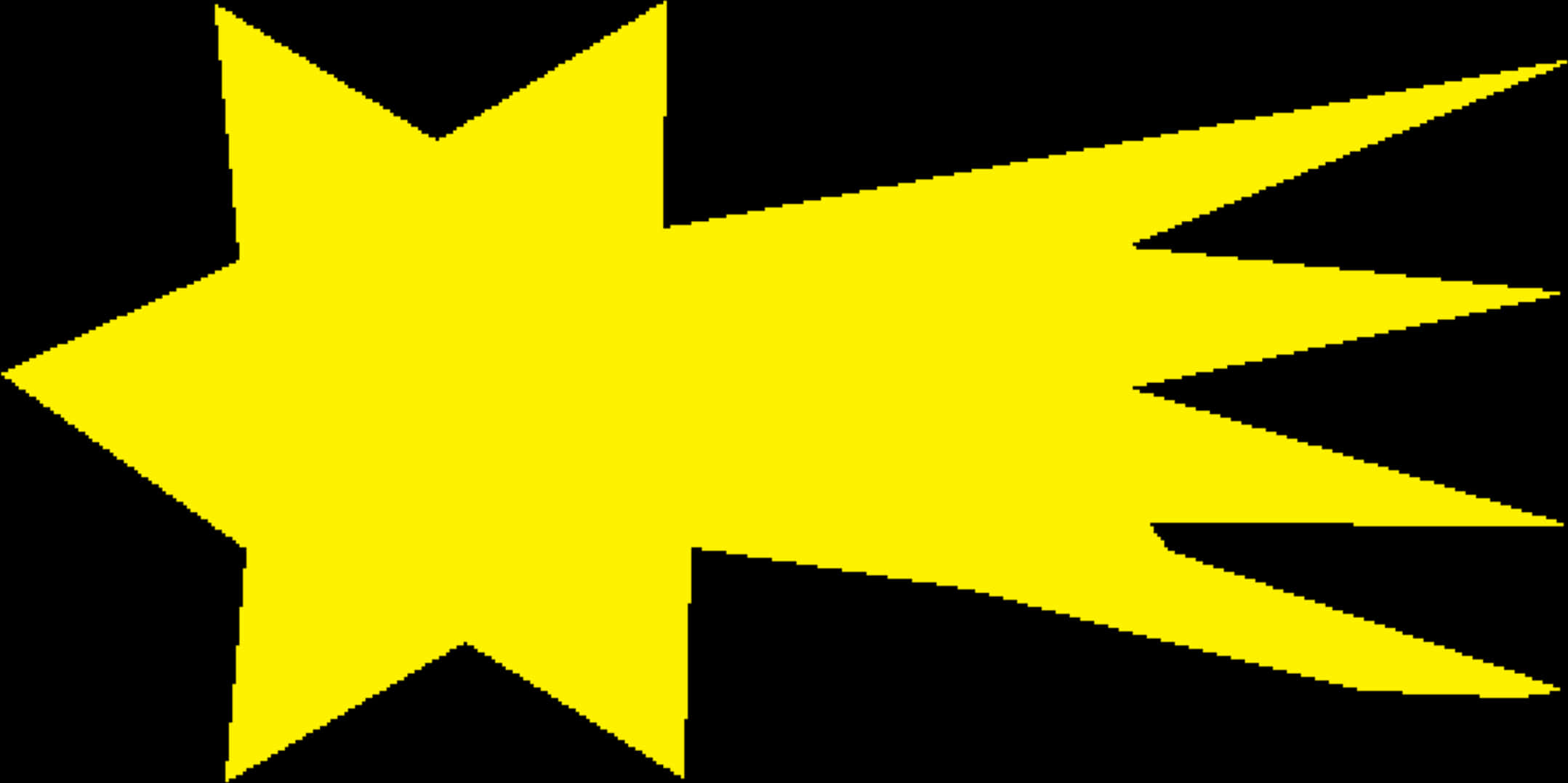 Yellow Shooting Star Graphic PNG Image