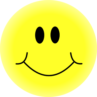 Yellow Smiley Face Graphic PNG Image