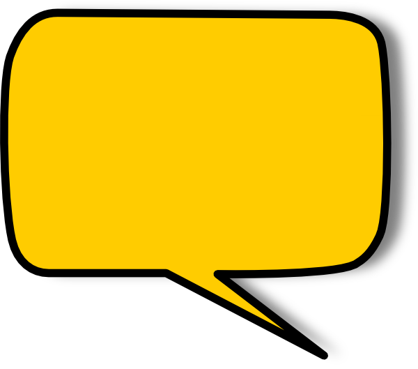 Yellow Speech Bubble Graphic PNG Image